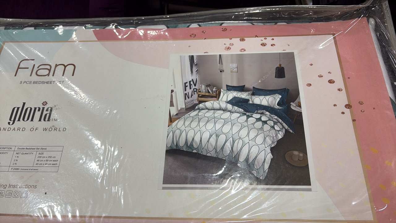 5 Cushion Set Bedsheet 