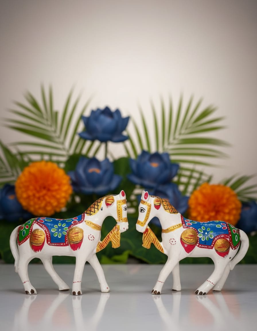 6 inch horse white