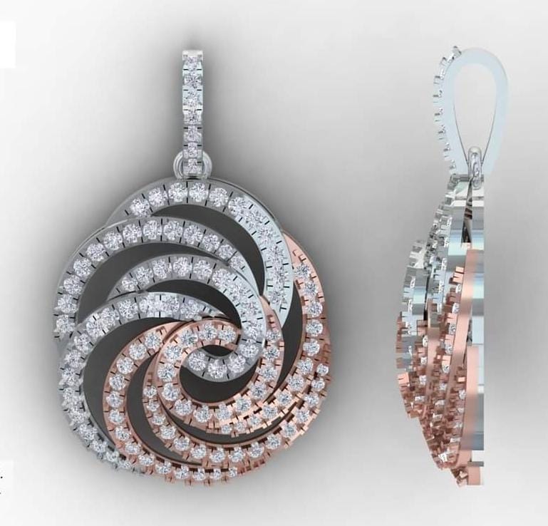 Diamond Swirl Pendant