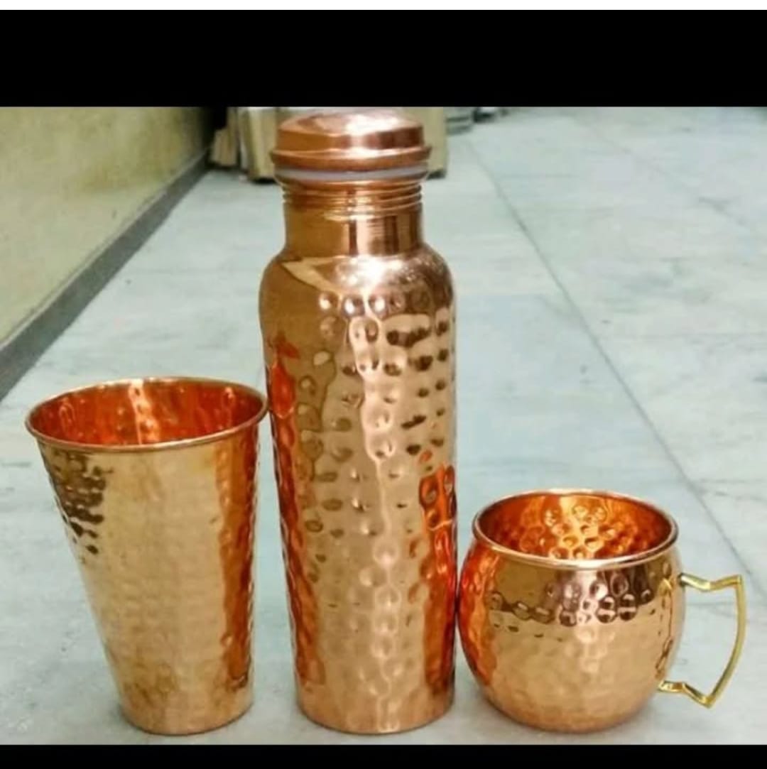 Hammered Copper Water Bottle