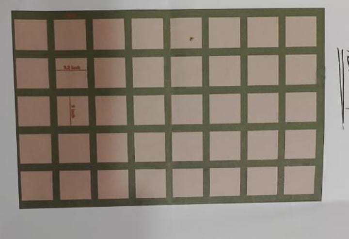 calibration or sampling grid chart,