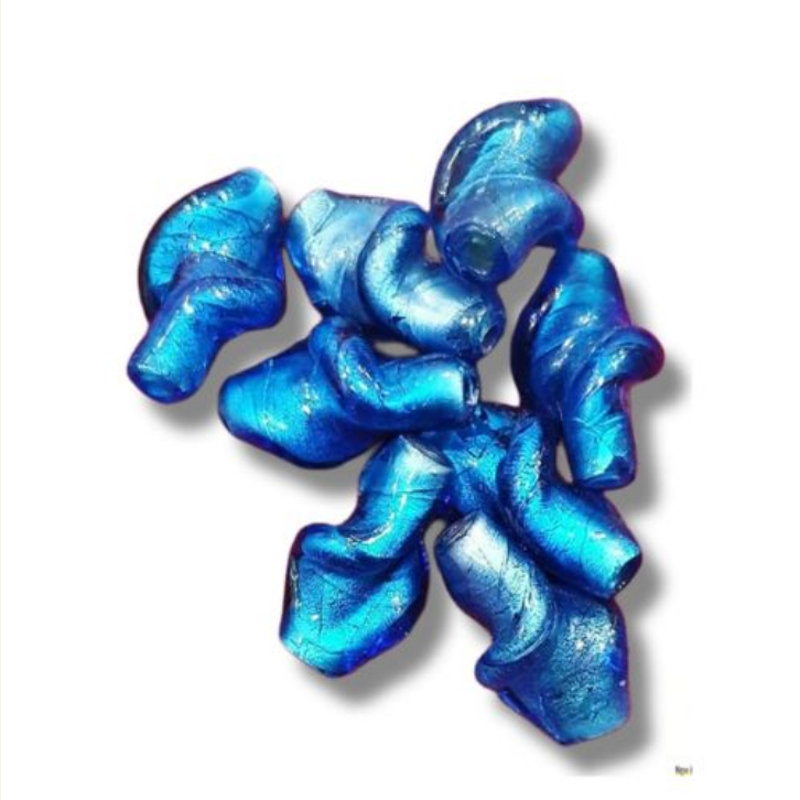 Silver Foil Glass Beads