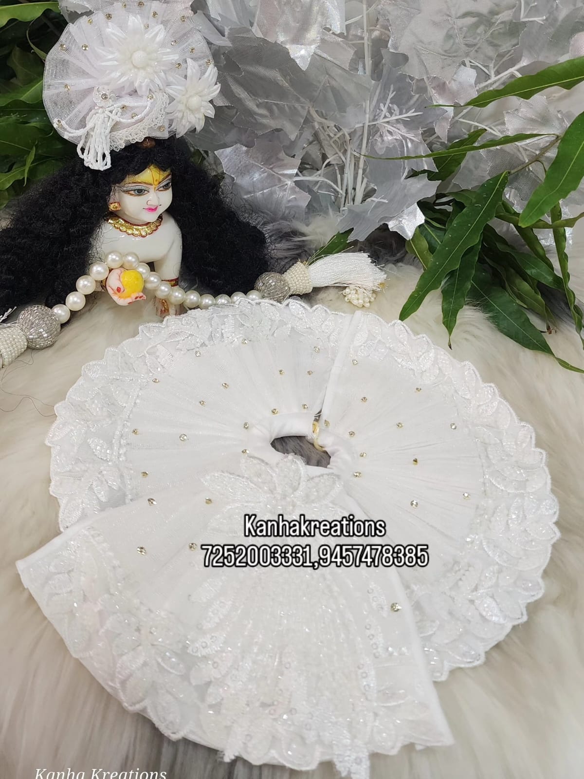 Laddu Gopal Traditional White Attire Dress