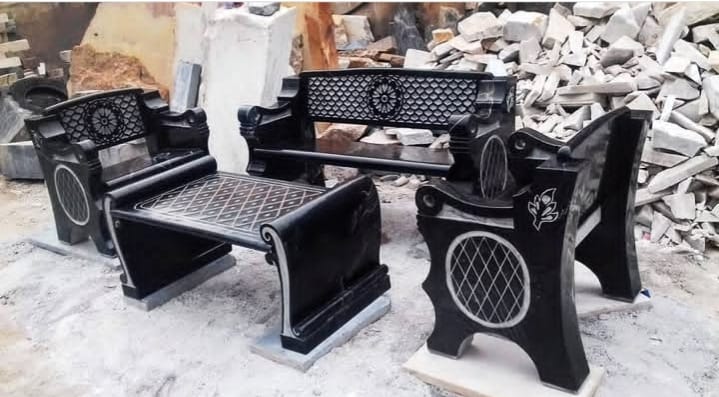 Black Marble sofa set 