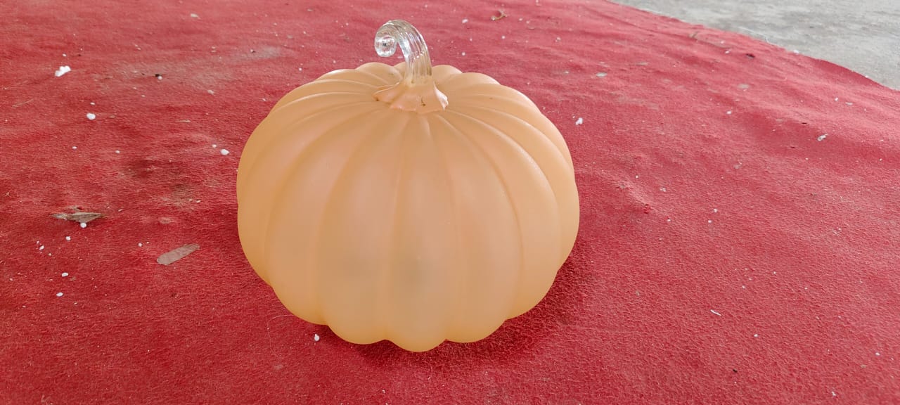 Glass Decorative Pumpkin