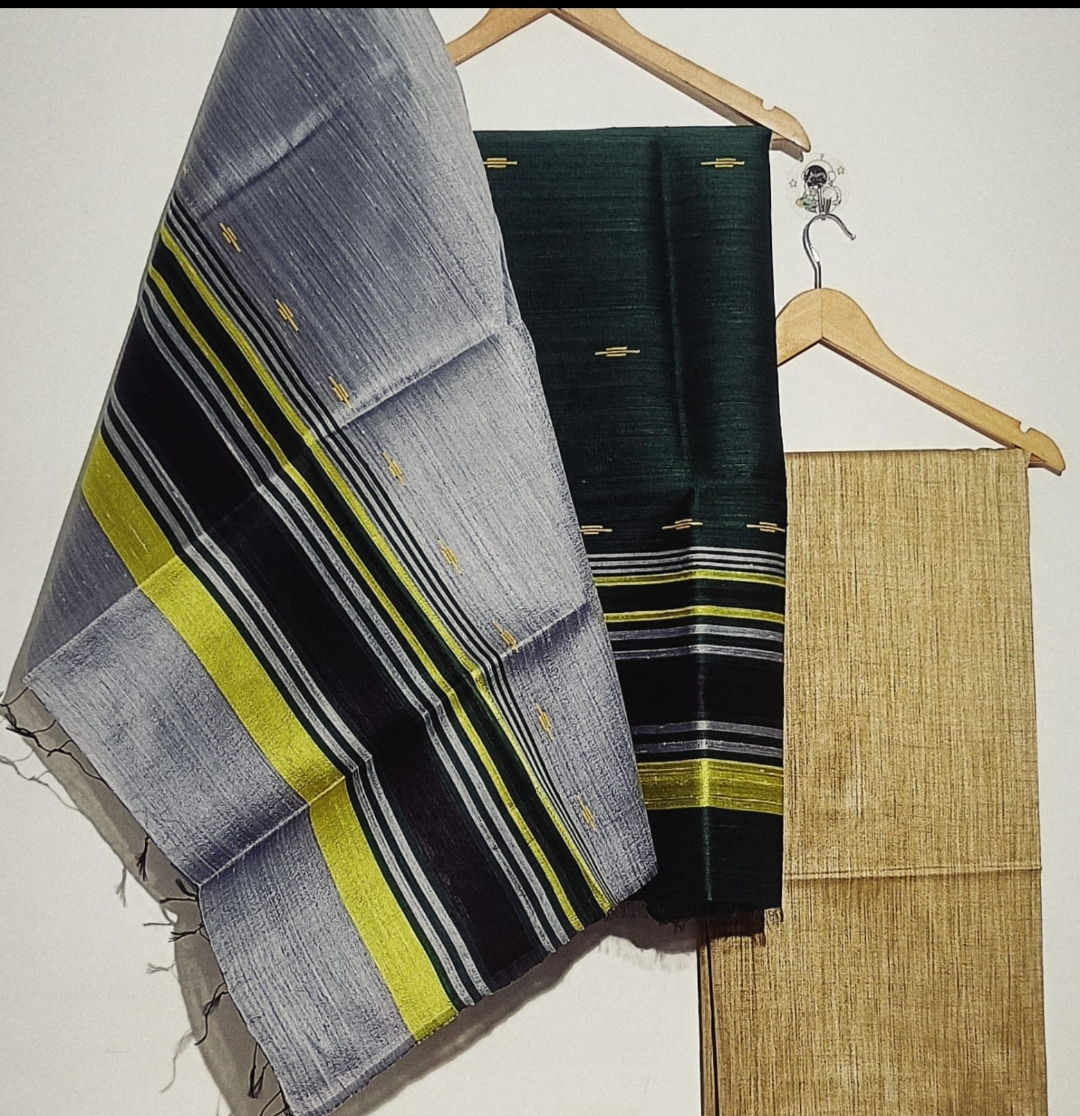 Pure Tusshar raw silk dress meterial suits 