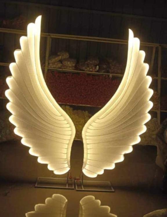 Decorative LED Angel Wings Light Stand