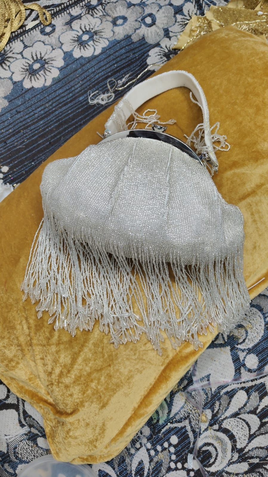 Velma MillInery Silver  Bag 