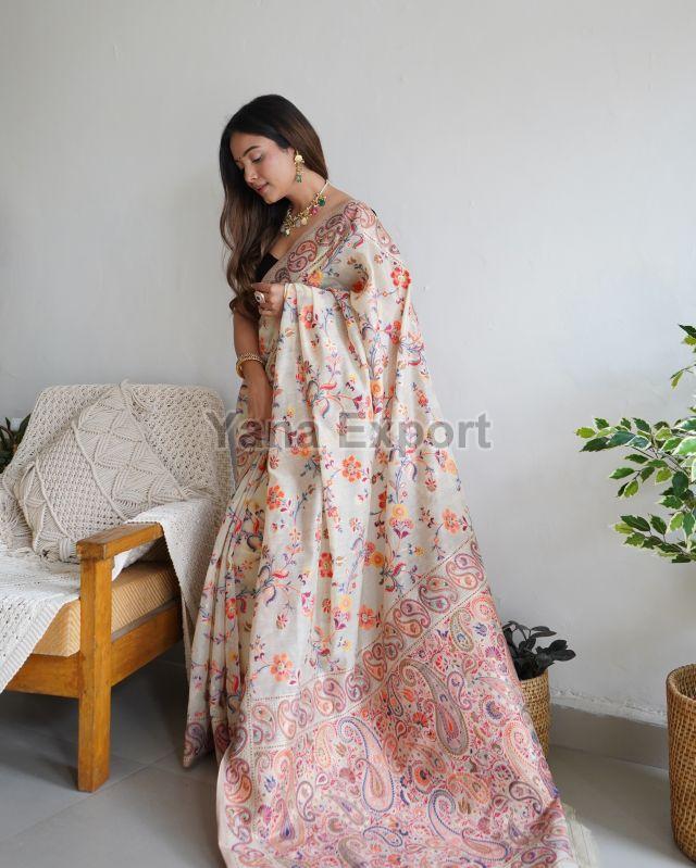 Beige Kashmiri Sarees