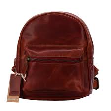 Goat Oily Leather Handcrafted Mini Backpack 