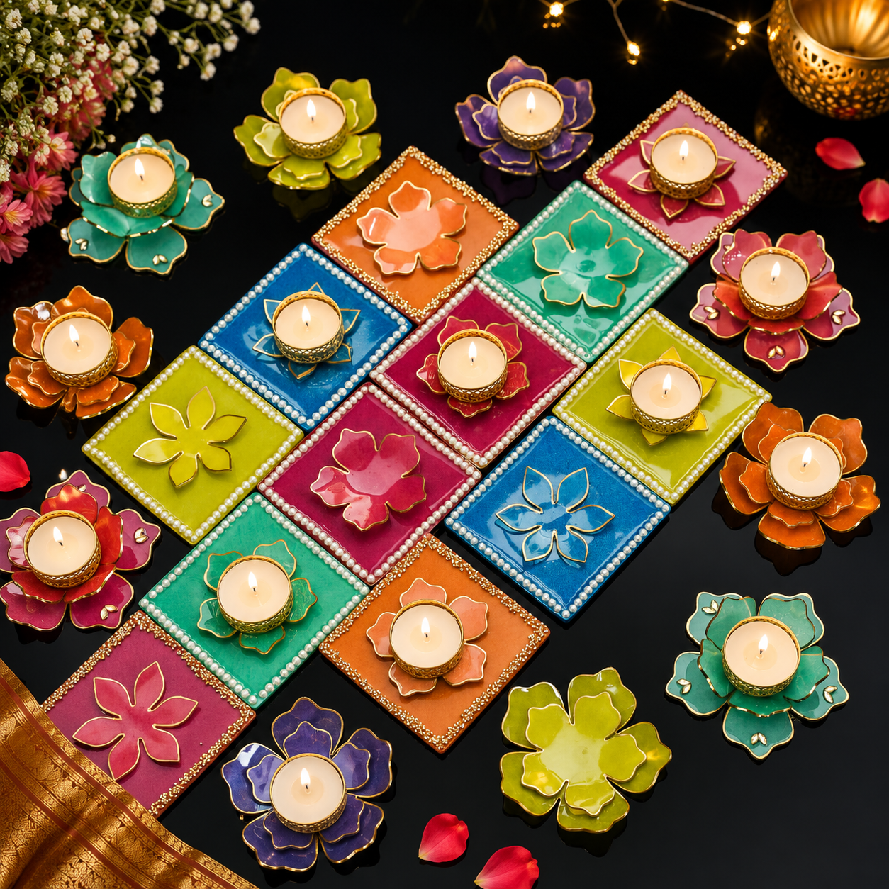 Decorative Resin Tealight Candle Holders