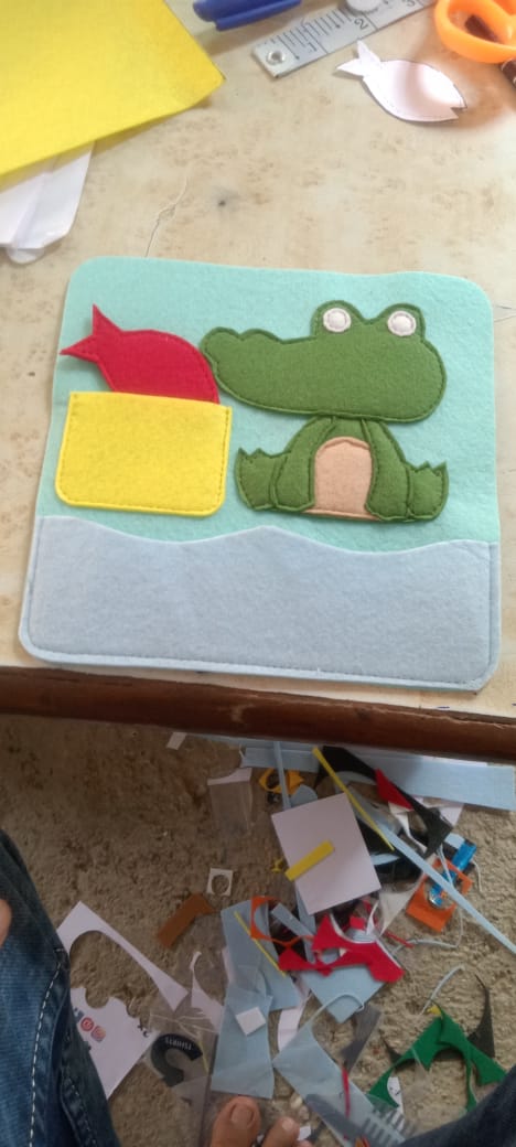 Felt Frog & Fish Activity Board