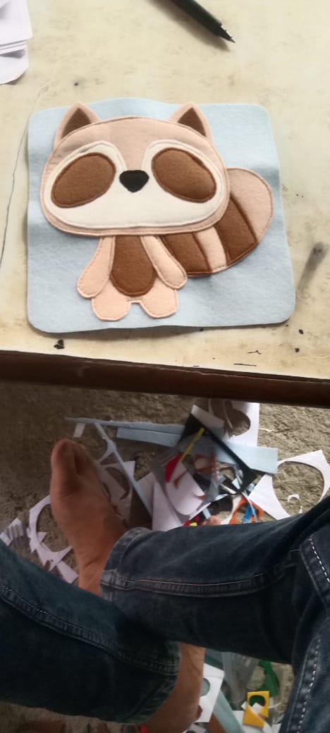 Felt Raccoon Activity Board