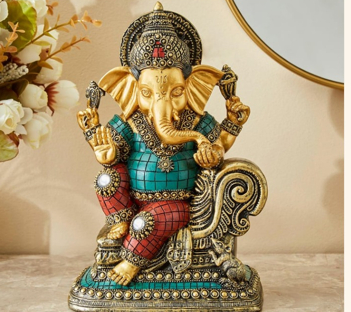 Ganesh Ji Sitting on Sofa Figurine
