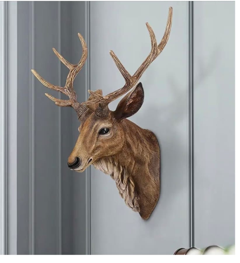 faux taxidermy deer head wall decoration
