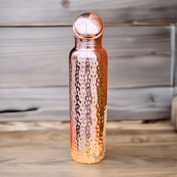 Hammered copper water bottle