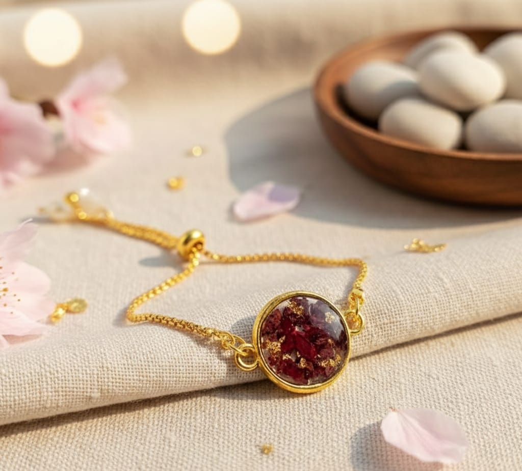 Real Rose Petal Bracelet